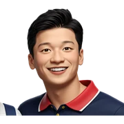 smiling boy in collared shirt sticker