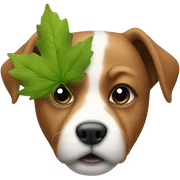 dog leaf sticker