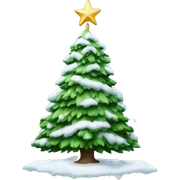Christmas tree with snow sticker