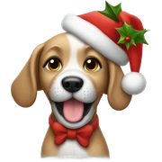 Christmas puppy sticker