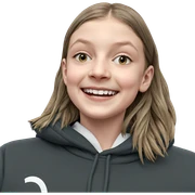smiling girl in hoodie sticker