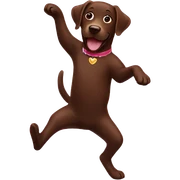 Chocolate lab dancing sticker
