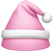 light pink santa hat sticker