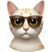 Cat with sunglasses sticker