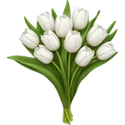 white tulip bouquet  sticker