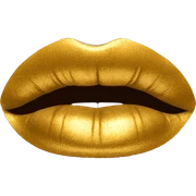 Gold lipstick sticker