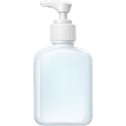 White hand sanitizer bottle  sticker