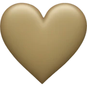Khaki heart sticker