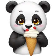 Panda eating ice cream sticker