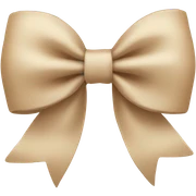 Beige bow sticker
