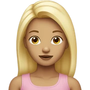 Girl with blonde hair sticker