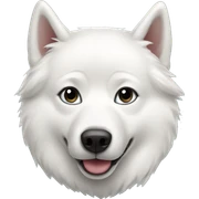 White Husky sticker