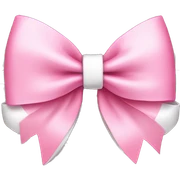 Pink and white bow sticker