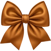 Brown bow sticker