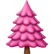 pink christmas tree sticker