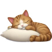 Cat sleeping sticker