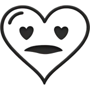 Heart outline sticker