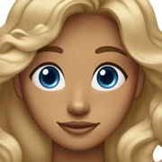tan skin, blue eyes, wavy hair, tall, few freckles, zoomed out sticker