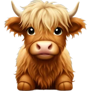 baby highland cow  sticker