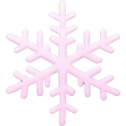 pastel pink snowflake  sticker