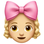 A pink bow sticker