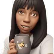 smiling girl holding cup sticker