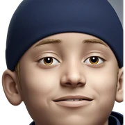 realistic portrait of solo boy sticker