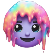 Trippy melting face holographic sticker