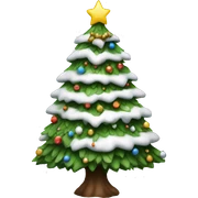 White christmas tree sticker