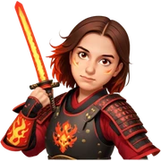 Fire-Wielding Samurai sticker