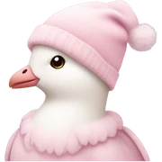 light pink beautiful magestic dove wearing light pink and winter hat  sticker