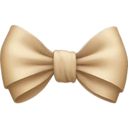 Beige bow sticker
