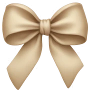 Beige bow sticker