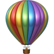 Chrome metallic hot air balloon sticker
