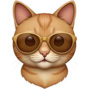 Cat with sunglasses sticker