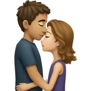 a boy kissing girl sticker