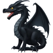 Black dragon sticker