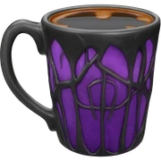 Hyperrealistic 3d rendering whimigoth coffee mug sticker