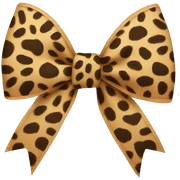 cheetah print bow  sticker
