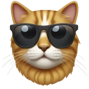 Cat with sunglasses sticker