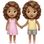 Brown hair Girl with baby girl sticker