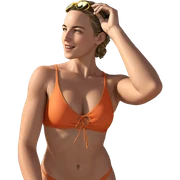 girl in swimsuit by ocean sticker