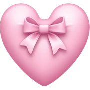 Light pink heart with bow sticker