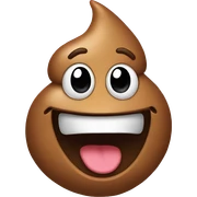 Poop happy face sticker