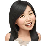 smiling girl with long hair sticker