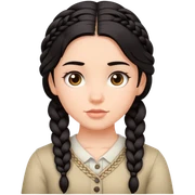 ragazza mora con treccia  sticker