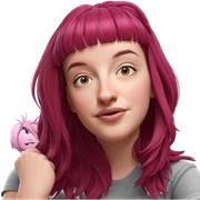 portrait of pink haired girl sticker