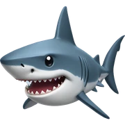 Shark with a top hat sticker