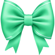 Mint green bow on mint green bow sticker