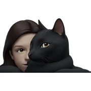 black cat on grey background sticker